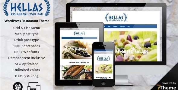 Hellas – Greek Restaurant WordPress Theme 1.07 GPL Theme
