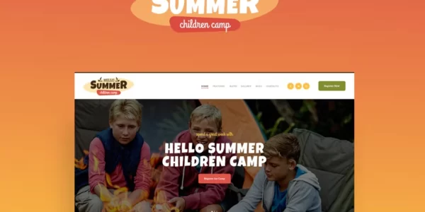 Hello Summer Summer Camp WordPress Theme 1.0.7 GPL Theme