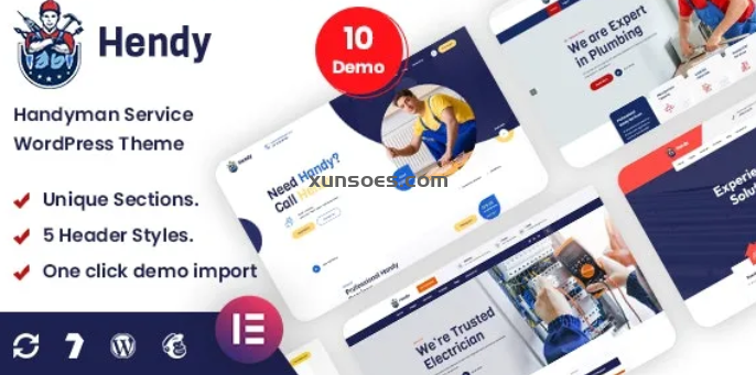 Hendy Handyman Service WordPress Theme 1.0.0 GPL Theme