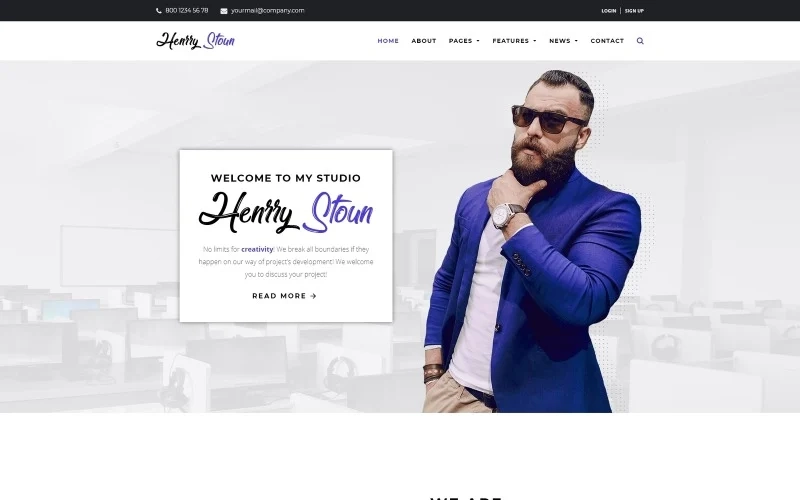 Henry Stoun Personal Website WordPress Theme 1.0.1 GPL Theme