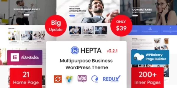 Hepta Multipurpose Business Theme 3.2.0 GPL Theme