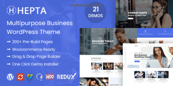 Hepta Multipurpose Business WordPress Theme 3.2.3 GPL Theme