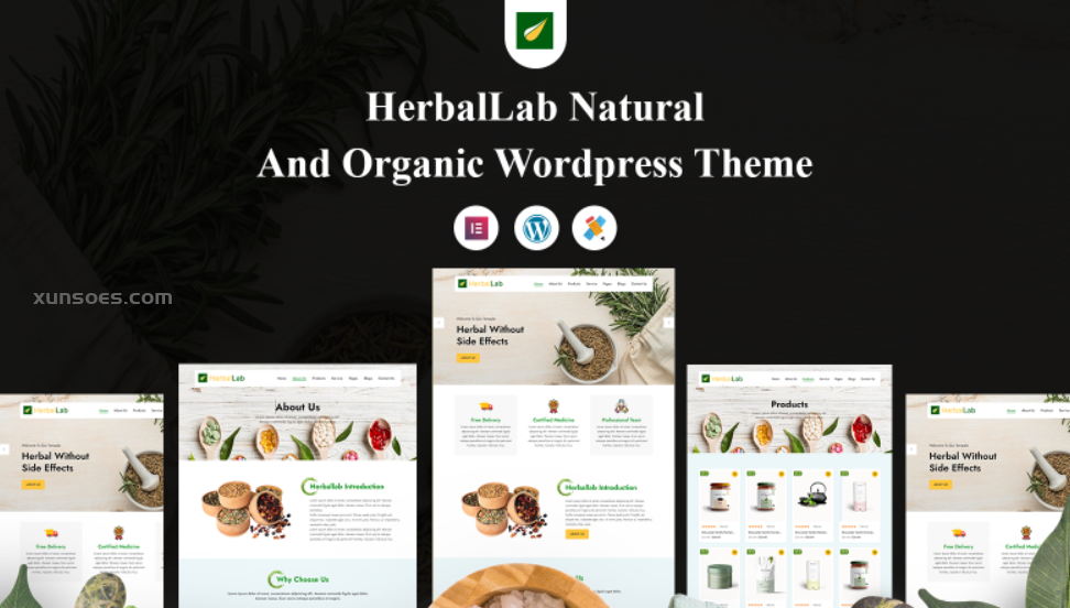 HerbalLab Natural and Organic WordPress Theme 1.0.0 GPL Theme