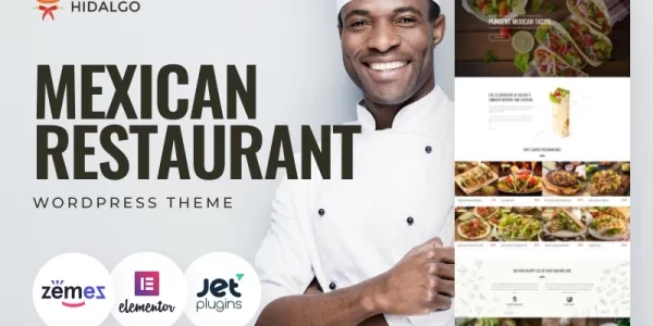 Hidalgo Mexican Food Restaurant WordPress Theme 1.0.1 GPL Theme