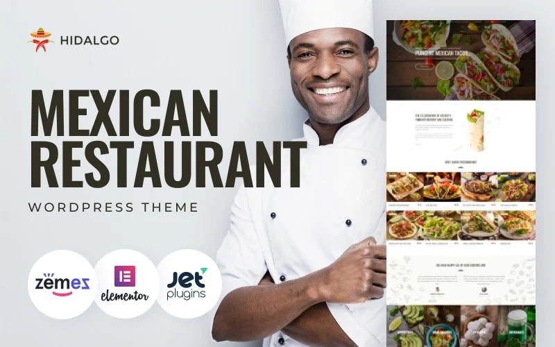 Hidalgo Mexican Food Restaurant WordPress Theme 1.0.1 GPL Theme