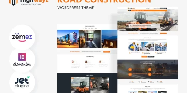 Highwayz Road Construction WordPress Theme 1.0.4 GPL Theme