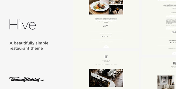 Hive Restaurant Cafe WordPress Theme 1.0.2 GPL Theme