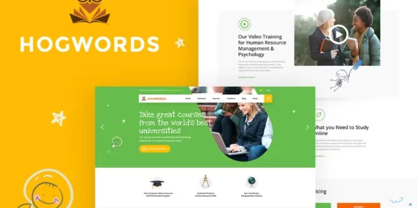 Hogwords Education Center WordPress Theme 1.2.5 GPL Theme