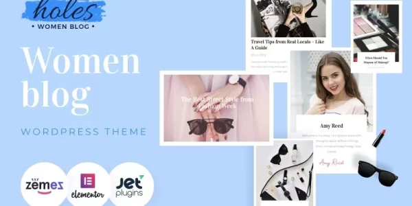 Holes Women Blog Multipurpose Classic WordPress Elementor Theme WordPress Theme 1.0.1 GPL Theme