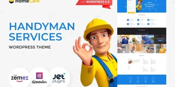 HomeCare Handyman Services WordPress Theme 2.0.1 GPL Theme