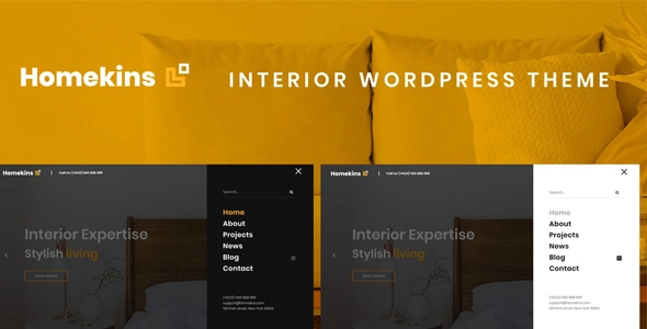 Homekins Interior WordPress Theme 1.0.0 GPL Theme
