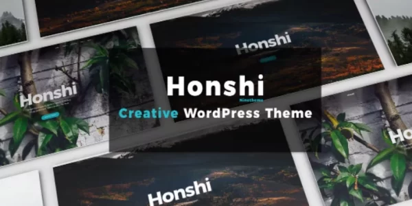 Honshi Pro Elementor Portfolio Simple WordPress PRO Theme 2.5.9 GPL Theme