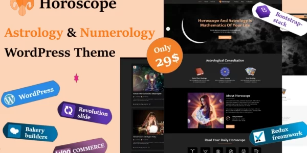 Horoscope Astrology and Numerology WordPress Theme 1.0.0 GPL Theme