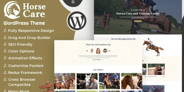 Horses Care Horse Club and Stables WordPress theme WordPress Theme 1.0.0 GPL Theme