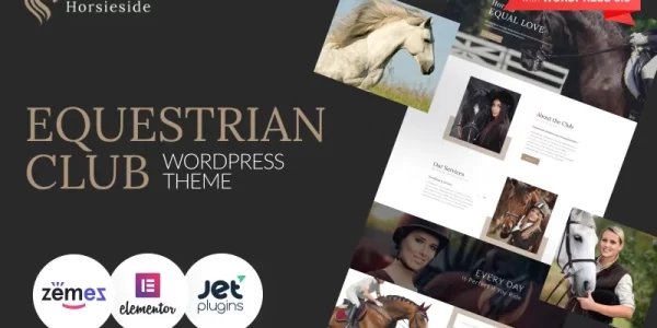 Horsieside Equestrian Center Responsive WordPress Theme 1.0.1 GPL Theme