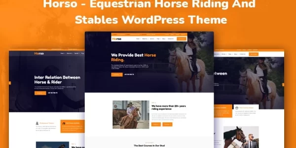 Horso Equestrian Horse Riding And Stables WordPress Theme 2.0.0 GPL Theme