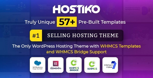 Hostiko WordPress WHMCS Hosting Theme 83.0.0 GPL Theme