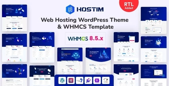 Hostim Web Hosting WordPress Theme with WHMCS 1.9.0 GPL Theme