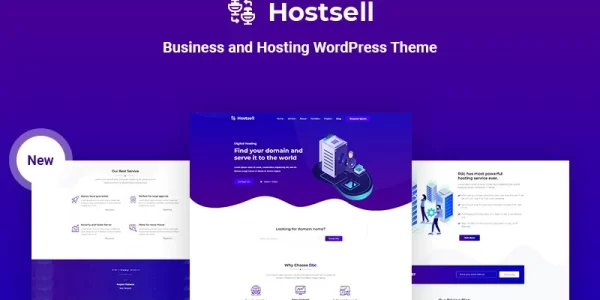 Hostsell Business and Hosting Responsive WordPress Theme 1.0.0 GPL Theme