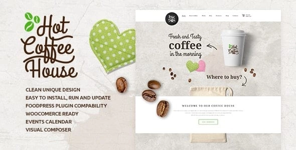 Hot Coffee | Coffee Shop, Farm Cafe WordPress Theme 1.7 GPL Theme
