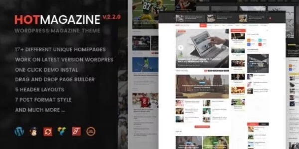 Hotmagazine News Magazine WordPress Theme 2.4 GPL Theme