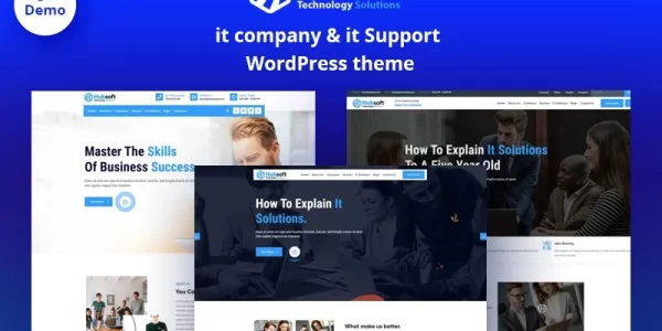 Hubsoft IT Solutions IT Support Elementor WordPress Theme 2.0.0 GPL Theme