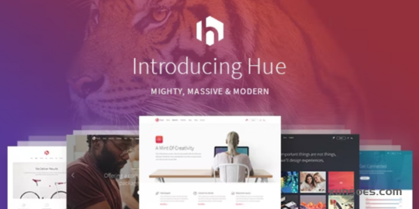 Hue Startup Landing Page Theme 1.7 GPL Theme