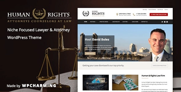HumanRights Lawyer and Attorney WordPress Theme 1.1.7 GPL Theme