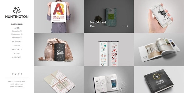 Huntington Responsive Portfolio WordPress Theme 1.0.11 GPL Theme