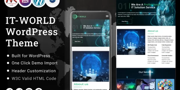 IT World WordPress Theme WordPress Theme 1.00 GPL Theme