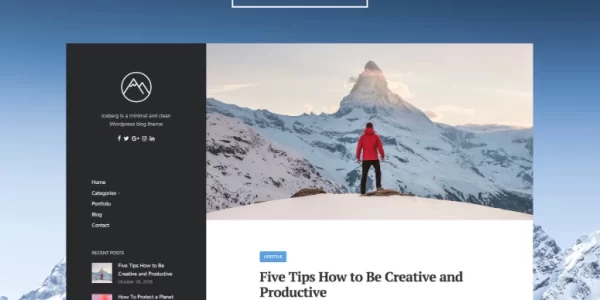 Iceberg Clean Modern WordPress Blog Theme 2.1.1 GPL Theme