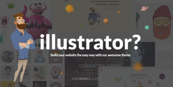 Illustrator Illustration Artist Portfolio 1.7 GPL Theme