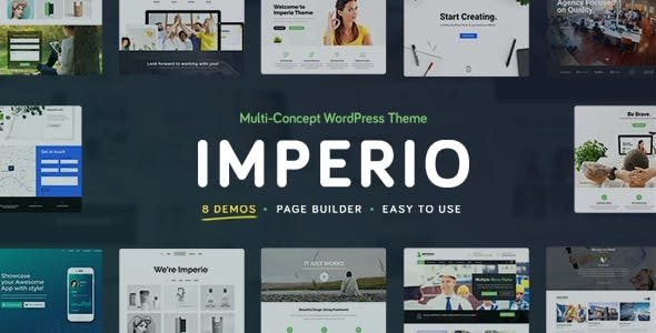 Imperio Business, E-Commerce, Portfolio Photography WordPress Theme 1.9.6 GPL Theme