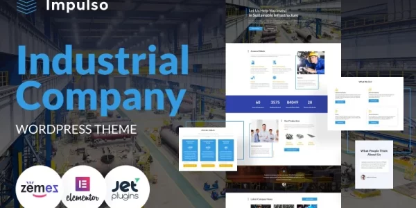 Impulso Industrial Company WordPress Elementor Theme WordPress Theme 1.0.1 GPL Theme