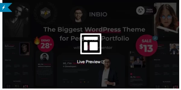 InBio Personal Portfolio/CV WordPress Theme 2.6.0 GPL Theme