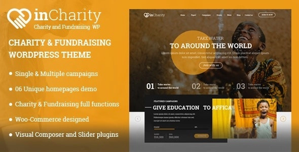 InCharity | Fundraising, Non-profit organization WordPress Theme 2.2.3 GPL Theme