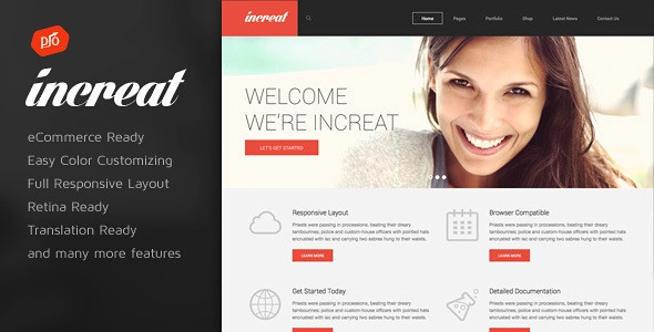 Increat Responsive Multi-Purpose Theme 2.7 GPL Theme