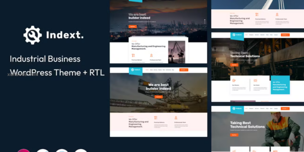 Indext Industrial Business WordPress Theme 2.3 GPL Theme