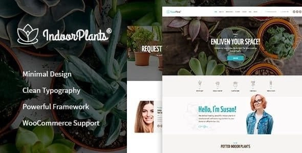 Indoor Plants | Houseplants store Gardening WordPress Theme 1.2 GPL Theme