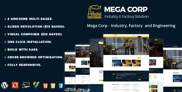 Industrial Industry Factory and Energineering Theme 2.3 GPL Theme