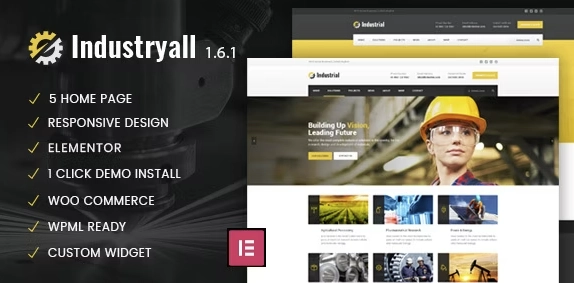 Industryall Industrial Factory WordPress Theme 1.0 GPL Theme