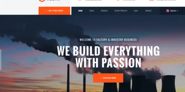Indutri – Factory Industrial WordPress Theme 1.1.4 GPL Theme