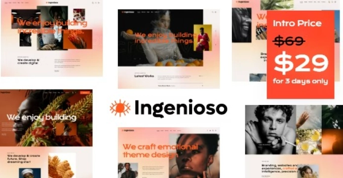 Ingenioso Creative WordPress Theme 1.0 GPL Theme