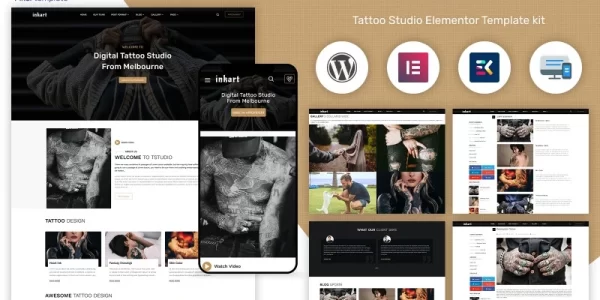 InkArt Tattoo Studio Artist WordPress WordPress Theme 1.0 GPL Theme