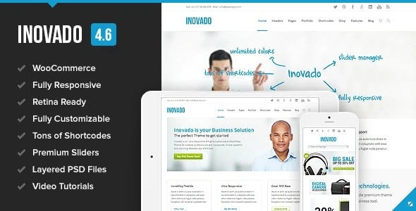 Inovado Retina Responsive Multi-Purpose Theme 4.6.9 GPL Theme