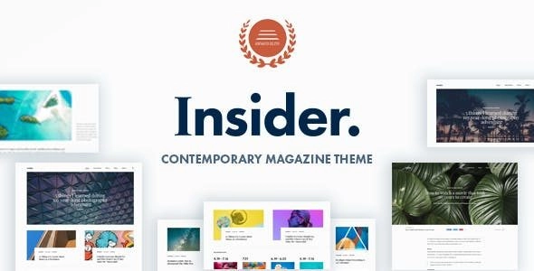 Insider Contemporary Magazine and Blogging Theme 1.5 GPL Theme
