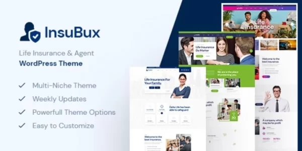 Insubux Insurance Company WordPress Theme 1.0.2 GPL Theme