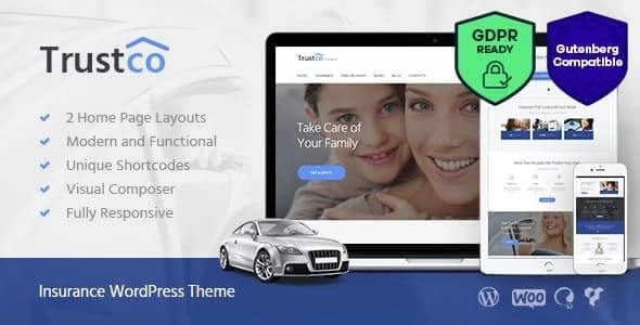 Insurance Agency, Finance Business WordPress Theme 1.5 GPL Theme