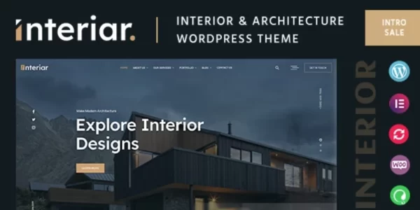 Interiar Interior Design WordPress Theme 1.0.2 GPL Theme