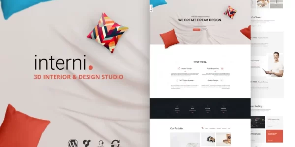 Interni Interni 3D Interior Design Studio WordPress Theme 1.1 GPL Theme